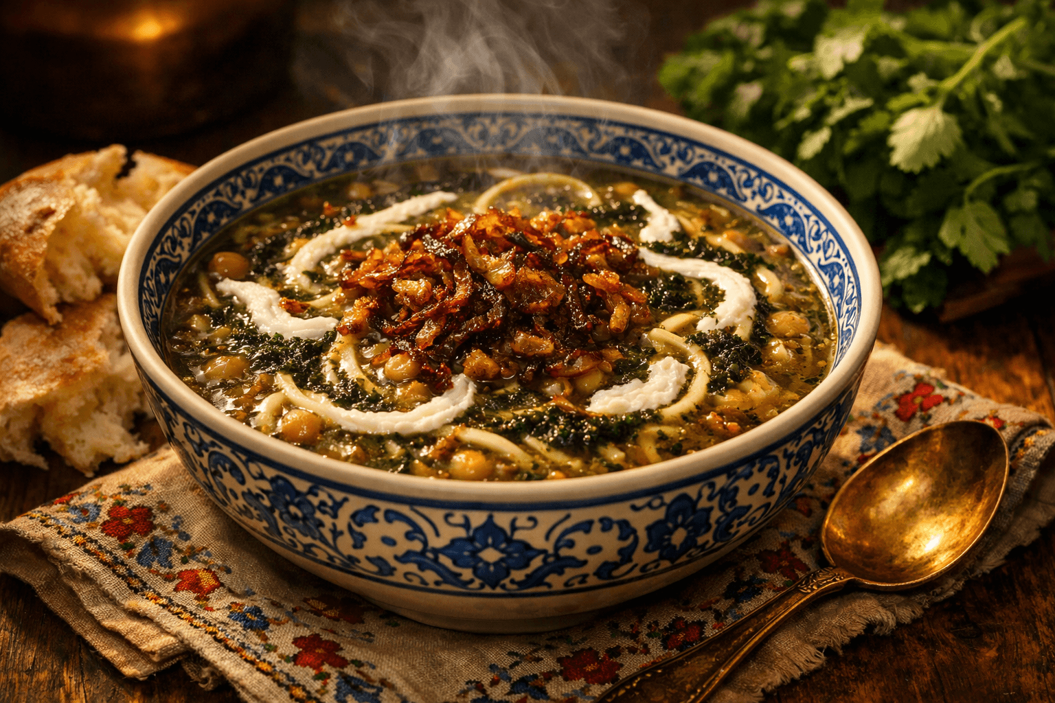Ash Reshteh (Persian Noodle and Herb Soup)
