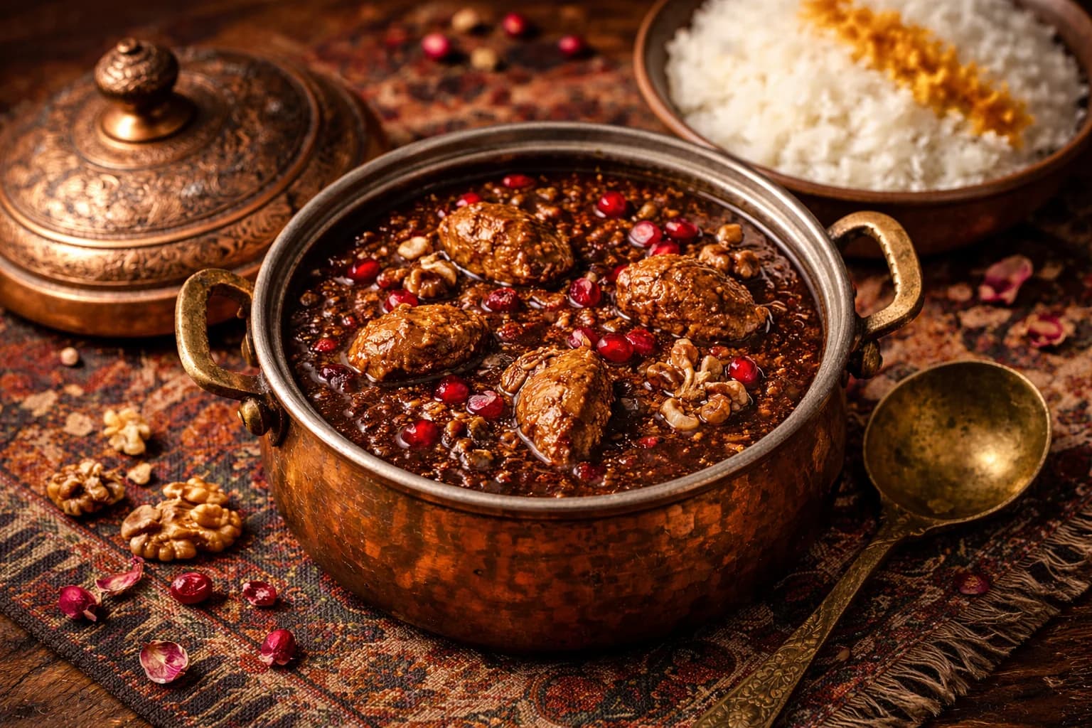 Fesenjān (Pomegranate Walnut Stew)